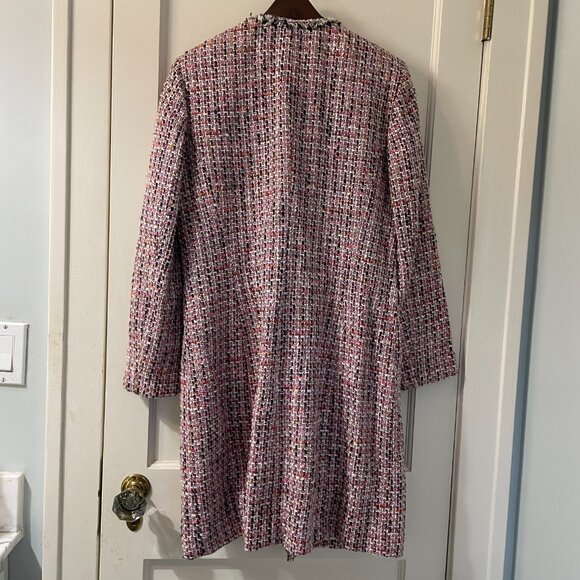 Vintage Garfield & Marks Pinks Long Tweed Made in USA Mix Jacket Size 6 - Picture 5 of 6
